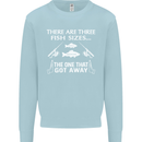 There Are Three Fish Sizes Funny Fishing Mens Sweatshirt Jumper Light Blue