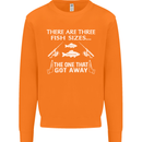 There Are Three Fish Sizes Funny Fishing Mens Sweatshirt Jumper Orange