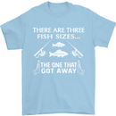 There Are Three Fish Sizes Funny Fishing Mens T-Shirt Cotton Gildan Light Blue