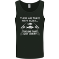 There Are Three Fish Sizes Funny Fishing Mens Vest Tank Top Black