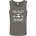 There Are Three Fish Sizes Funny Fishing Mens Vest Tank Top Charcoal