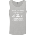 There Are Three Fish Sizes Funny Fishing Mens Vest Tank Top Sports Grey