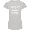There Are Three Fish Sizes Funny Fishing Womens Petite Cut T-Shirt Sports Grey