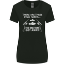 There Are Three Fish Sizes Funny Fishing Womens Wider Cut T-Shirt Black