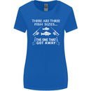 There Are Three Fish Sizes Funny Fishing Womens Wider Cut T-Shirt Royal Blue