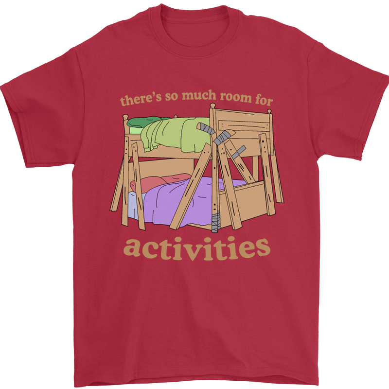 There's So Much Room for Activities Mens T-Shirt Cotton Gildan Red