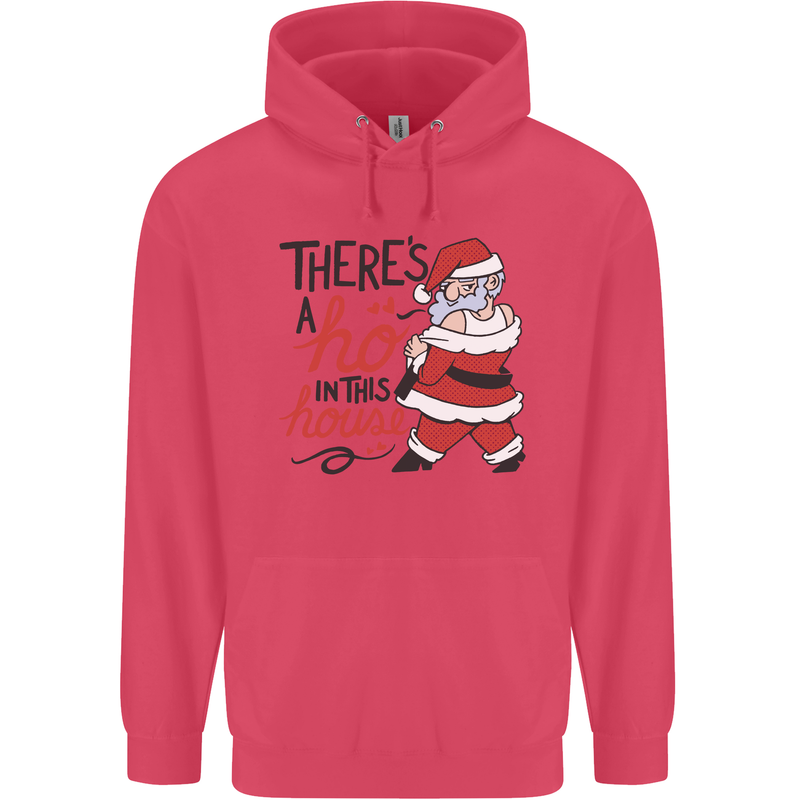 There's a Ho In This House Funny Christmas Childrens Kids Hoodie Heliconia