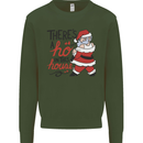 There's a Ho In This House Funny Christmas Kids Sweatshirt Jumper Forest Green