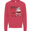 There's a Ho In This House Funny Christmas Kids Sweatshirt Jumper Heliconia