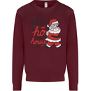 There's a Ho In This House Funny Christmas Kids Sweatshirt Jumper Maroon