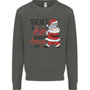 There's a Ho In This House Funny Christmas Kids Sweatshirt Jumper Storm Grey