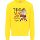 There's a Ho In This House Funny Christmas Kids Sweatshirt Jumper Yellow