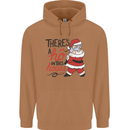 There's a Ho In This House Funny Christmas Mens 80% Cotton Hoodie Caramel Latte