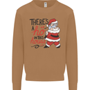 There's a Ho In This House Funny Christmas Mens Sweatshirt Jumper Caramel Latte