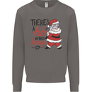 There's a Ho In This House Funny Christmas Mens Sweatshirt Jumper Charcoal