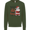 There's a Ho In This House Funny Christmas Mens Sweatshirt Jumper Forest Green