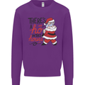 There's a Ho In This House Funny Christmas Mens Sweatshirt Jumper Purple
