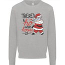 There's a Ho In This House Funny Christmas Mens Sweatshirt Jumper Sports Grey
