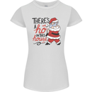 There's a Ho In This House Funny Christmas Womens Petite Cut T-Shirt White