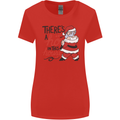 There's a Ho In This House Funny Christmas Womens Wider Cut T-Shirt Red