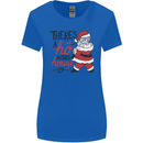 There's a Ho In This House Funny Christmas Womens Wider Cut T-Shirt Royal Blue