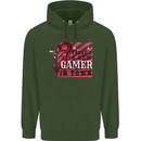 There's a New Gamer in Town Gaming Childrens Kids Hoodie Forest Green