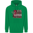 There's a New Gamer in Town Gaming Childrens Kids Hoodie Irish Green