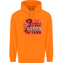 There's a New Gamer in Town Gaming Childrens Kids Hoodie Orange