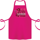 There's a New Gamer in Town Gaming Cotton Apron 100% Organic Pink