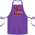 There's a New Gamer in Town Gaming Cotton Apron 100% Organic Purple