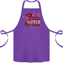 There's a New Gamer in Town Gaming Cotton Apron 100% Organic Purple