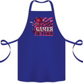There's a New Gamer in Town Gaming Cotton Apron 100% Organic Royal Blue