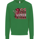 There's a New Gamer in Town Gaming Kids Sweatshirt Jumper Irish Green