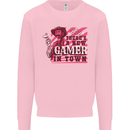 There's a New Gamer in Town Gaming Kids Sweatshirt Jumper Light Pink