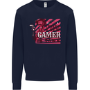 There's a New Gamer in Town Gaming Kids Sweatshirt Jumper Navy Blue