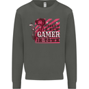 There's a New Gamer in Town Gaming Kids Sweatshirt Jumper Storm Grey