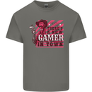 There's a New Gamer in Town Gaming Kids T-Shirt Childrens Charcoal