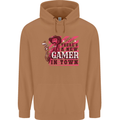 There's a New Gamer in Town Gaming Mens 80% Cotton Hoodie Caramel Latte