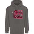 There's a New Gamer in Town Gaming Mens 80% Cotton Hoodie Charcoal