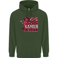 There's a New Gamer in Town Gaming Mens 80% Cotton Hoodie Forest Green