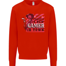 There's a New Gamer in Town Gaming Mens Sweatshirt Jumper Bright Red