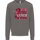There's a New Gamer in Town Gaming Mens Sweatshirt Jumper Charcoal