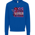 There's a New Gamer in Town Gaming Mens Sweatshirt Jumper Royal Blue