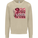 There's a New Gamer in Town Gaming Mens Sweatshirt Jumper Sand