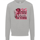There's a New Gamer in Town Gaming Mens Sweatshirt Jumper Sports Grey