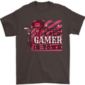 There's a New Gamer in Town Gaming Mens T-Shirt Cotton Gildan Dark Chocolate