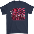 There's a New Gamer in Town Gaming Mens T-Shirt Cotton Gildan Navy Blue