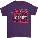 There's a New Gamer in Town Gaming Mens T-Shirt Cotton Gildan Purple