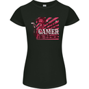 There's a New Gamer in Town Gaming Womens Petite Cut T-Shirt Black