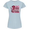 There's a New Gamer in Town Gaming Womens Petite Cut T-Shirt Light Blue